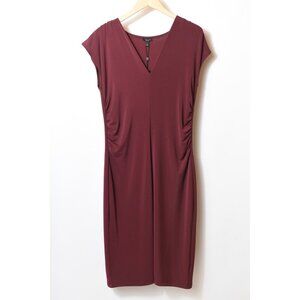 Talbots Womens Dress Burgundy Wine Classic Casual Stretch Size L NEW